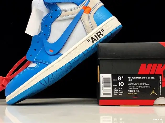 Reps TBK Jordan AQ0818-148 Off-White 1 Powder UNC Air Blue 0511